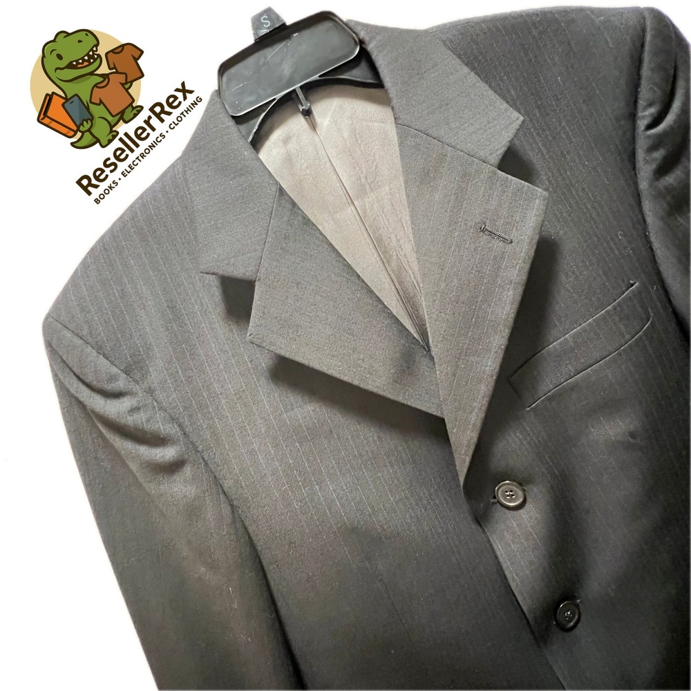Monsieur Givenchy Men's 38R Regular Fit Worsted Wool Striped Blazer Suit Jacket